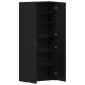 vidaXL Ντουλάπα Παπουτσιών 80 x 35.5 x 180 εκ Επεξεργασμένο Ξύλο Μαύρο