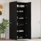 vidaXL Ντουλάπα Παπουτσιών 80 x 35.5 x 180 εκ Επεξεργασμένο Ξύλο Μαύρο
