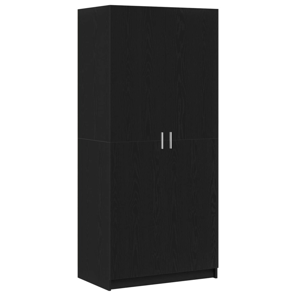 vidaXL Ντουλάπι Μαύρη Οξυά 80 x 50,5 x 180 εκ Επεξεργασμένο Ξύλο