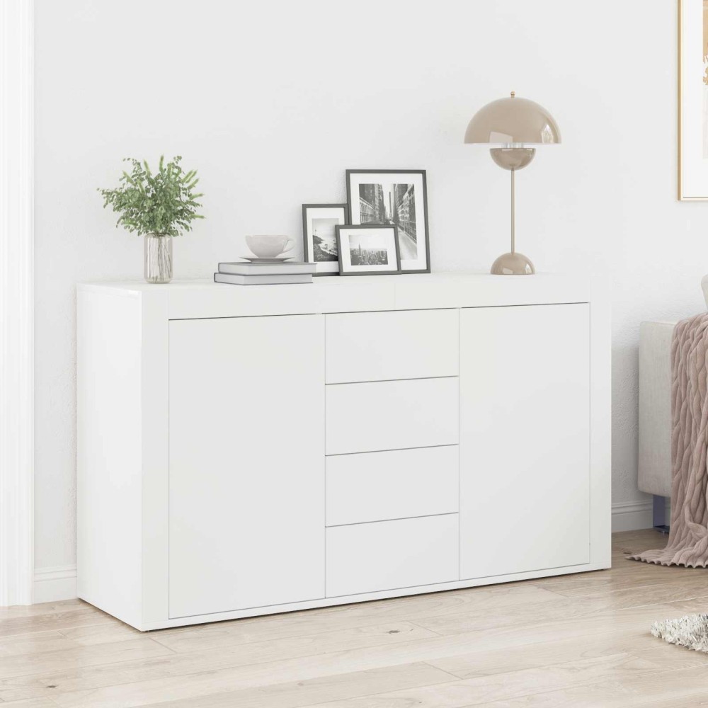 vidaXL Πλαϊνό γραφείο Λευκό 120 x 36 x 69 εκ Επεξεργασμένο Ξύλο