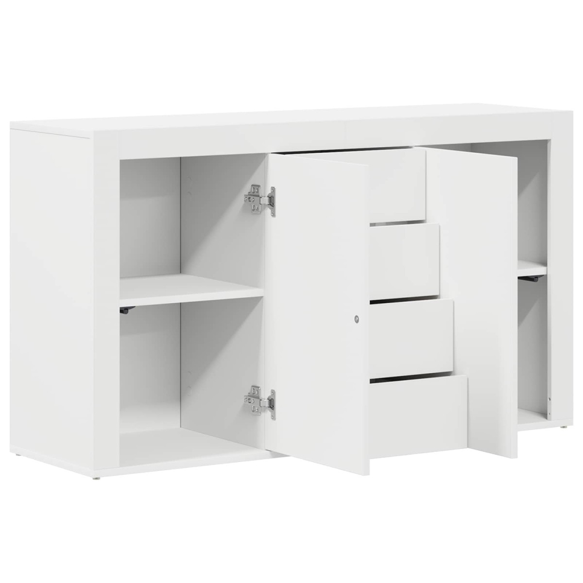 vidaXL Πλαϊνό γραφείο Λευκό 120 x 36 x 69 εκ Επεξεργασμένο Ξύλο