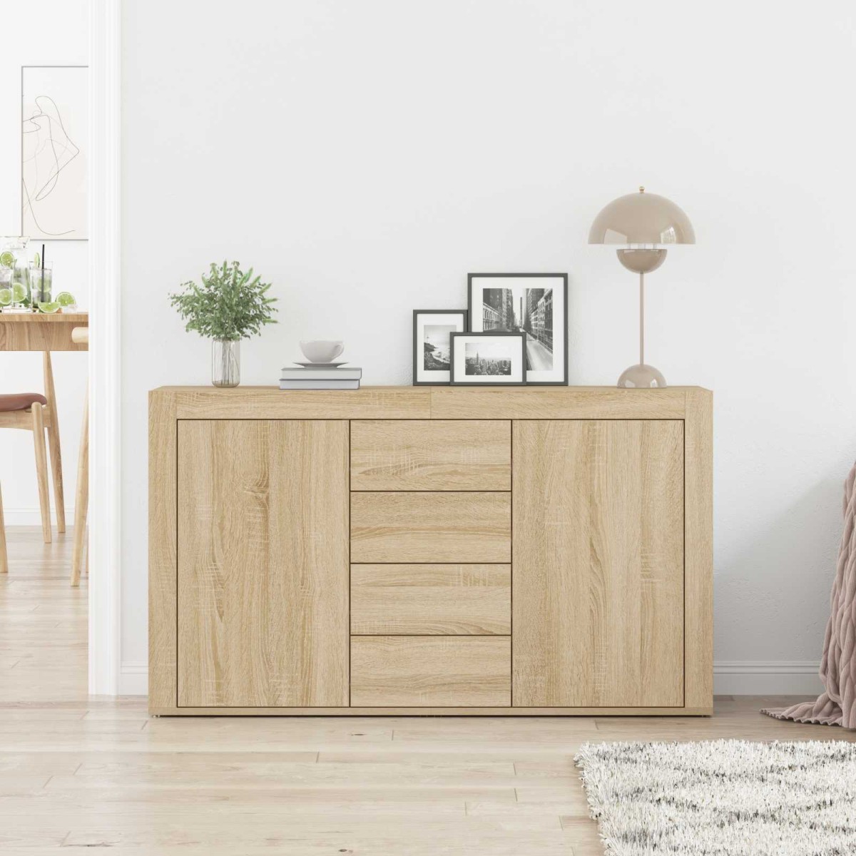 vidaXL Πλαϊνό γραφείο Δρύς Sonoma 120 x 36 x 69 εκ Επεξεργασμένο Ξύλο