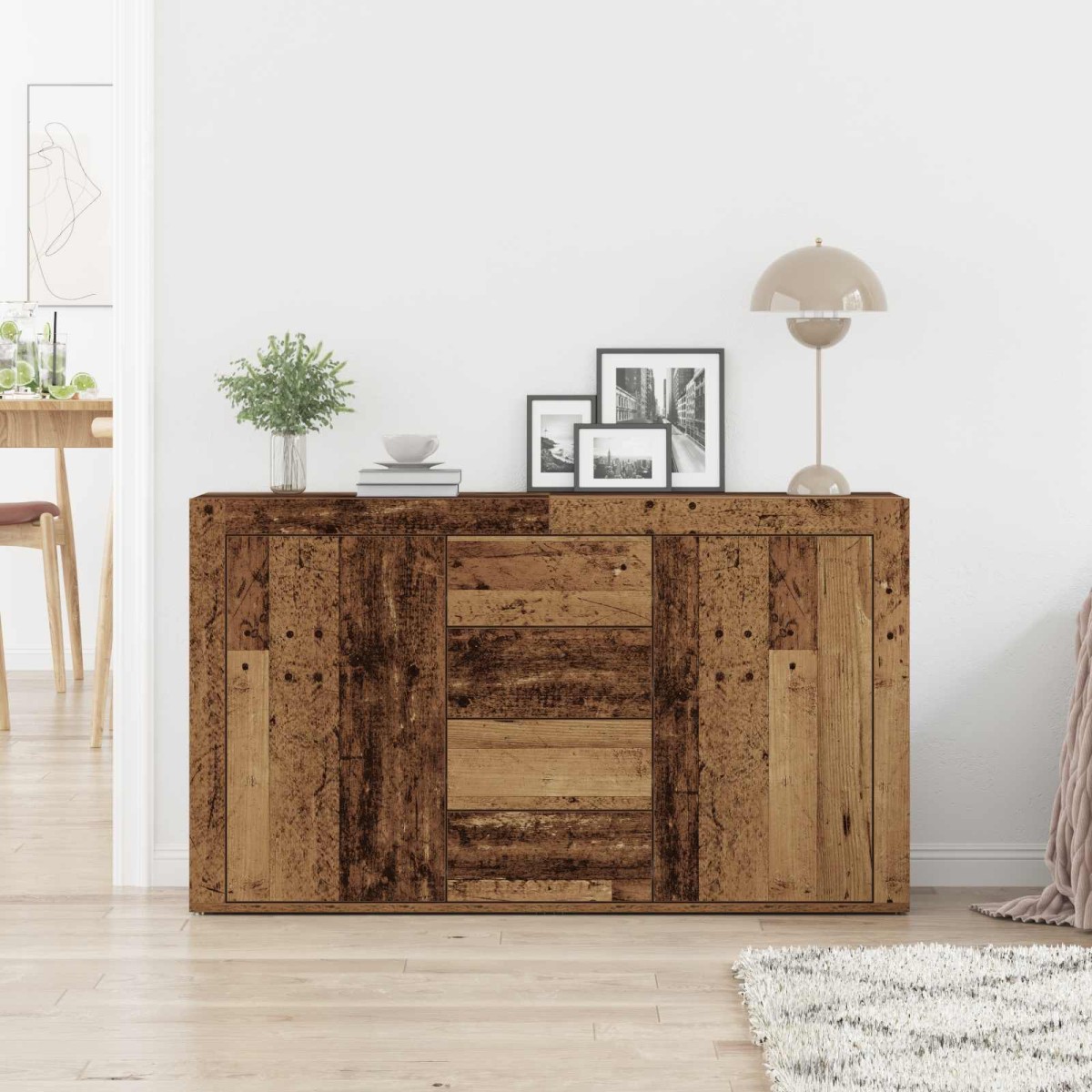 vidaXL Πλαϊνό γραφείο Παλιό ξύλο 120 x 36 x 69 εκ Επεξεργασμένο Ξύλο