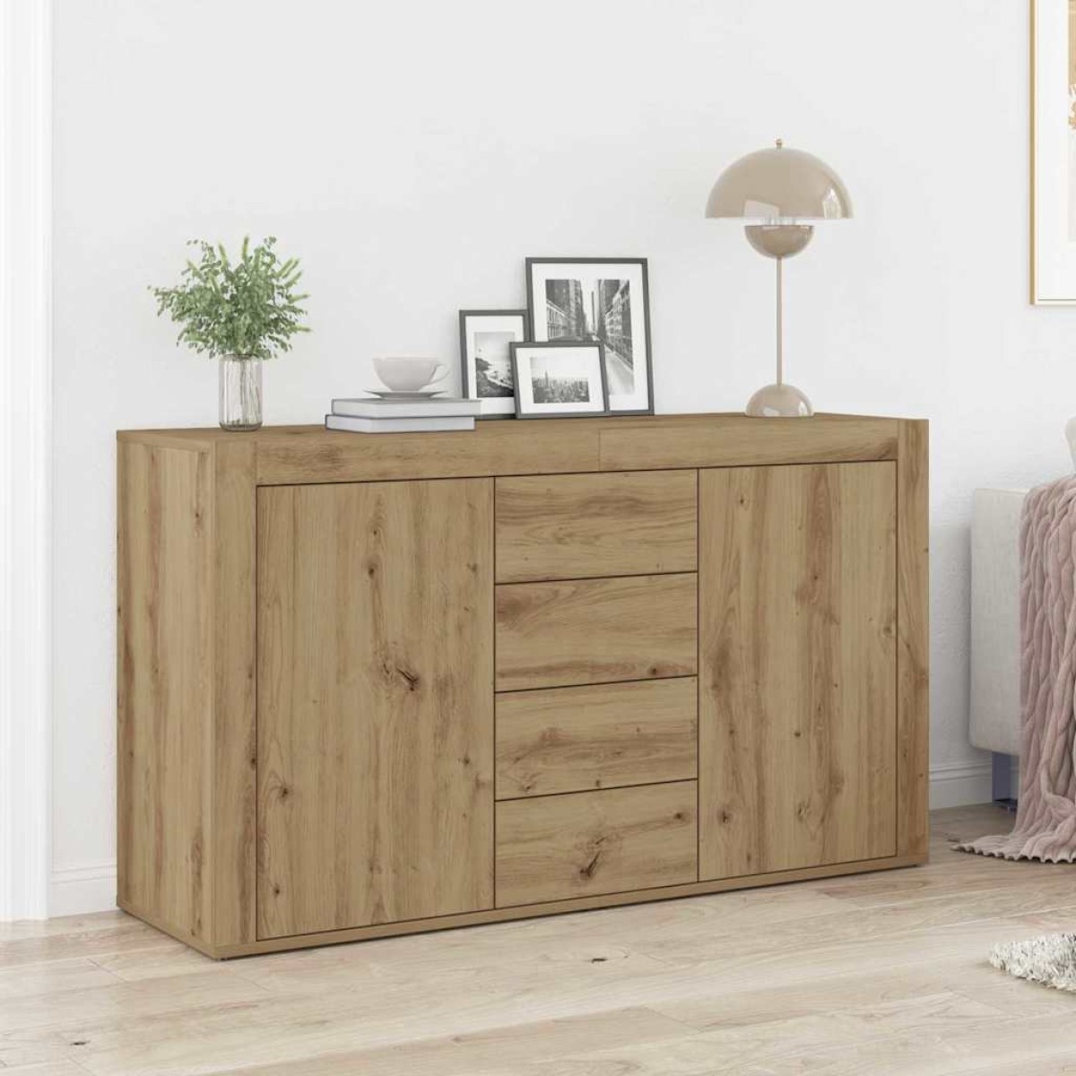 vidaXL Πλαϊνό γραφείο Artisan Oak 120 x 36 x 69 εκ Επεξεργασμένο Ξύλο