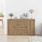 vidaXL Πλαϊνό γραφείο Artisan Oak 120 x 36 x 69 εκ Επεξεργασμένο Ξύλο