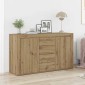 vidaXL Πλαϊνό γραφείο Artisan Oak 120 x 36 x 69 εκ Επεξεργασμένο Ξύλο