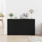 vidaXL Πλαϊνό γραφείο Μαύρη Οξυά 120 x 36 x 69 εκ Επεξεργασμένο Ξύλο