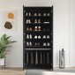 vidaXL Ντουλάπα Παπουτσιών 80 x 39 x 178 εκ Επεξεργασμένο Ξύλο Μαύρο