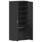 vidaXL Ντουλάπα Παπουτσιών 80 x 39 x 178 εκ Επεξεργασμένο Ξύλο Μαύρο