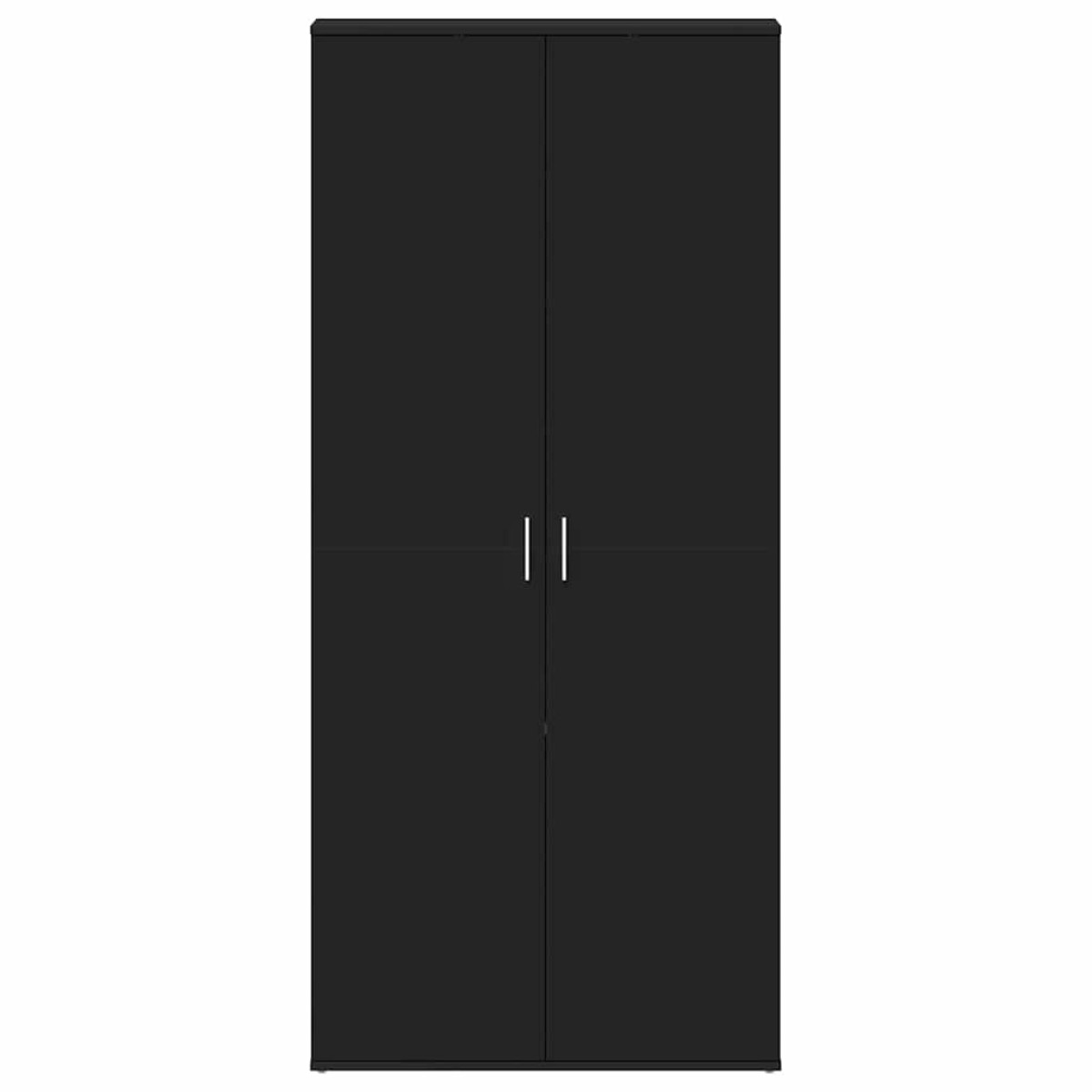 vidaXL Ντουλάπα Παπουτσιών 80 x 39 x 178 εκ Επεξεργασμένο Ξύλο Μαύρο
