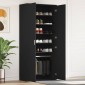 vidaXL Ντουλάπα Παπουτσιών 80 x 39 x 178 εκ Επεξεργασμένο Ξύλο Μαύρο