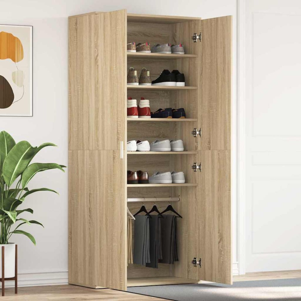vidaXL Ντουλάπα Παπουτσιών 80 x 39 x 178 εκ Επεξεργασμένο Ξύλο