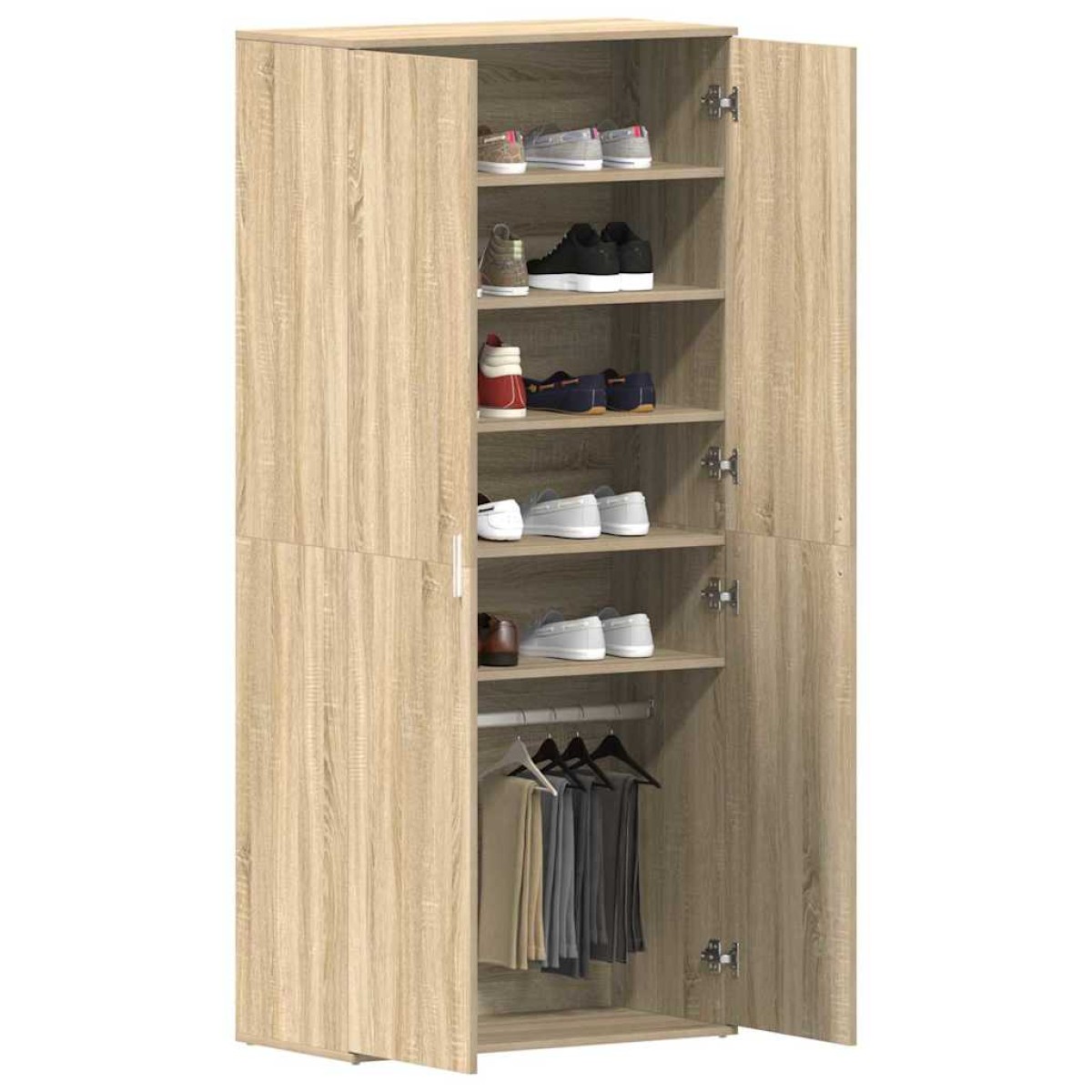vidaXL Ντουλάπα Παπουτσιών 80 x 39 x 178 εκ Επεξεργασμένο Ξύλο
