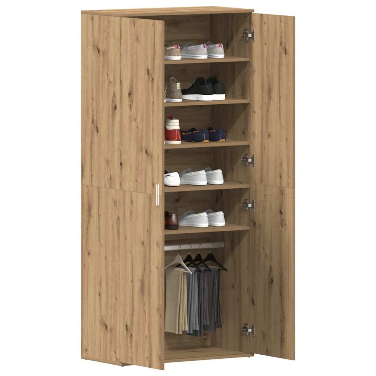 vidaXL Ντουλάπα Παπουτσιών 80 x 39 x 178 εκ Επεξεργασμένο Ξύλο
