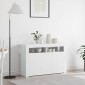 vidaXL Πλαϊνό γραφείο Λευκό 116 x 30 x 75 εκ. Επεξεργασμένο Ξύλο