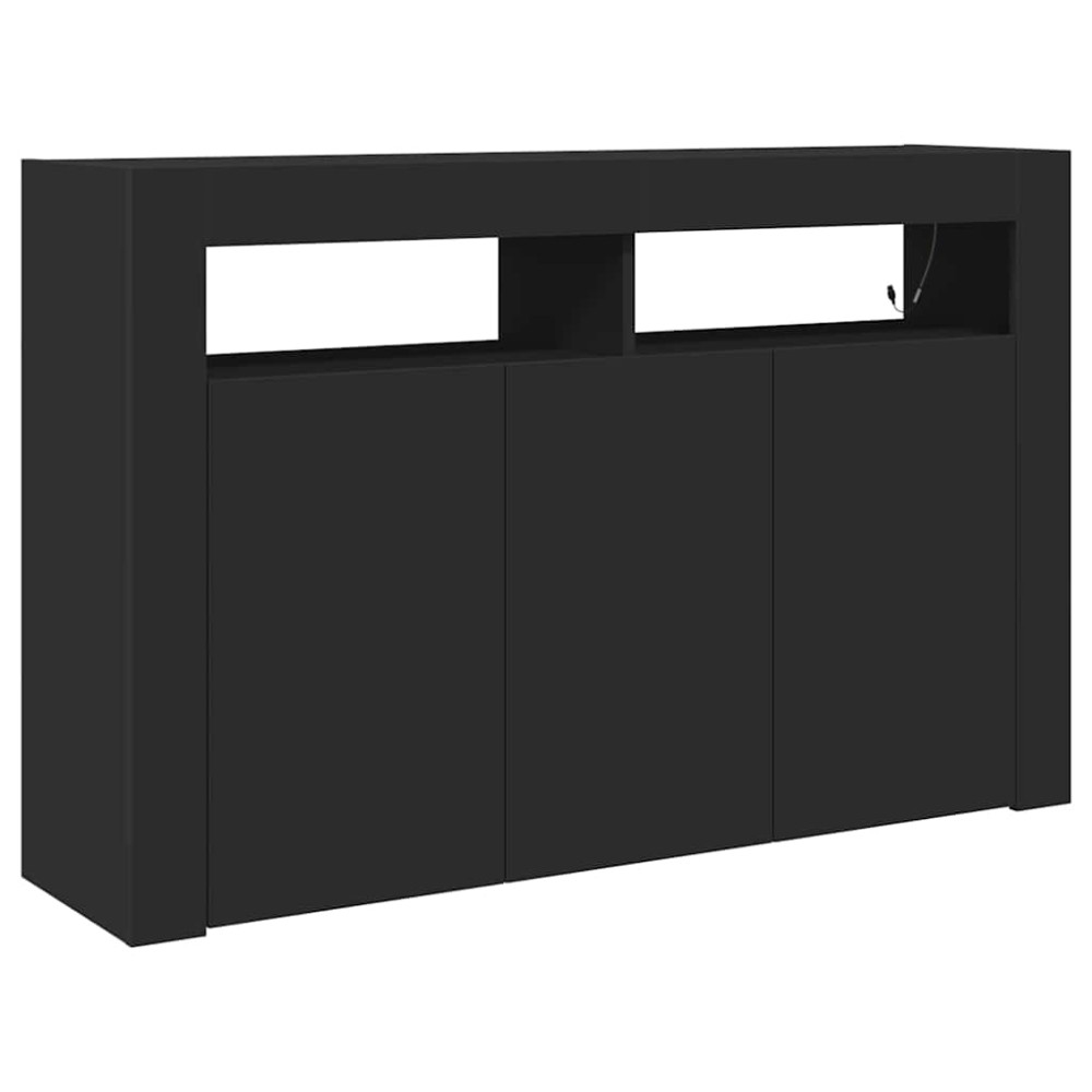vidaXL Πλαϊνό γραφείο Μαύρο 116 x 30 x 75 εκ. Επεξεργασμένο Ξύλο