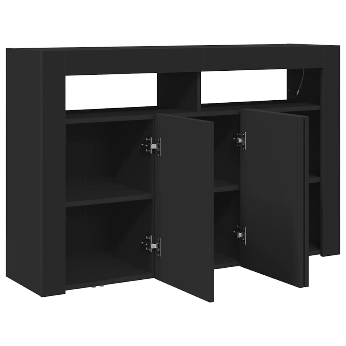 vidaXL Πλαϊνό γραφείο Μαύρο 116 x 30 x 75 εκ. Επεξεργασμένο Ξύλο