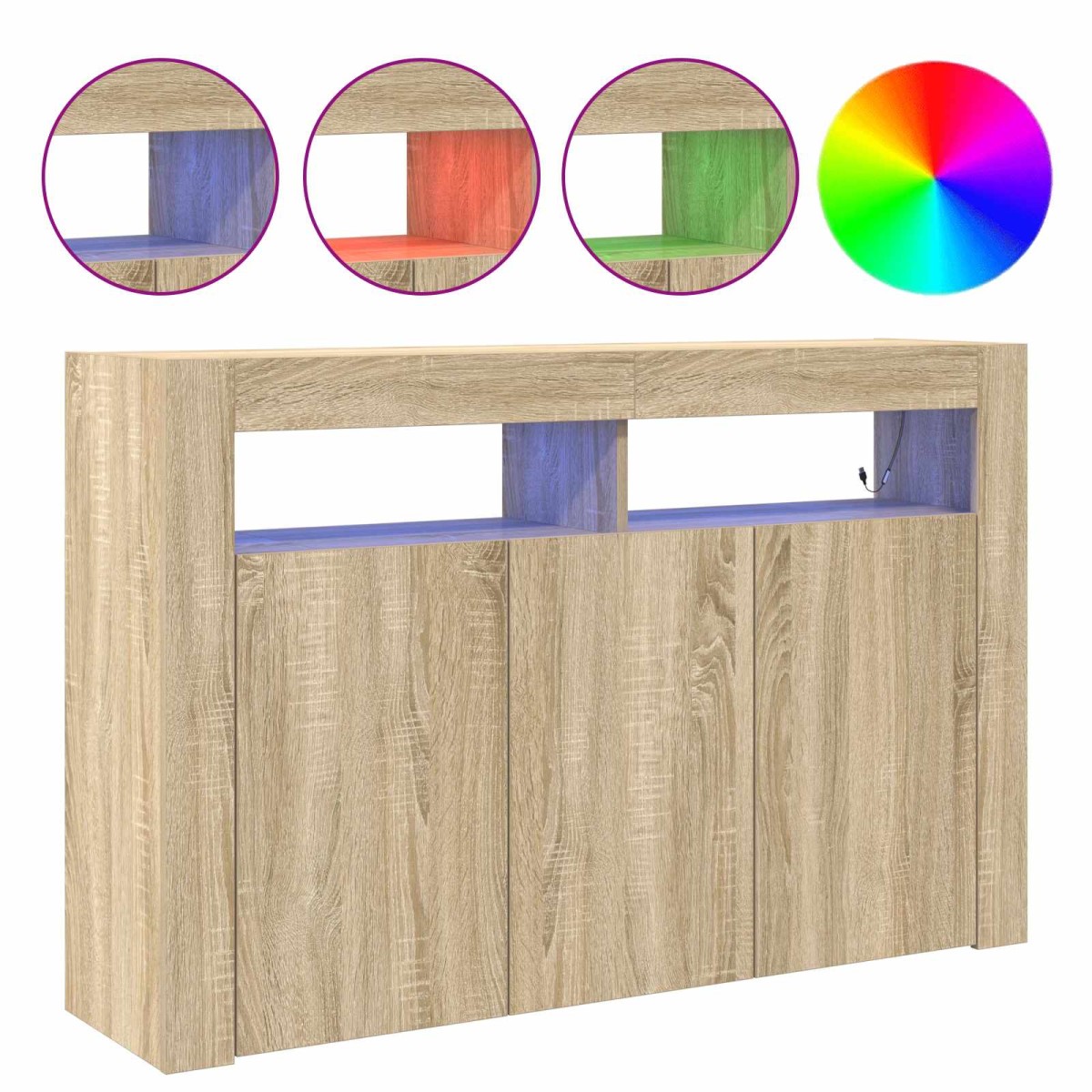 vidaXL Πλαϊνό γραφείο Δρύς Sonoma 116 x 30 x 75 εκ. Επεξεργασμένο Ξύλο