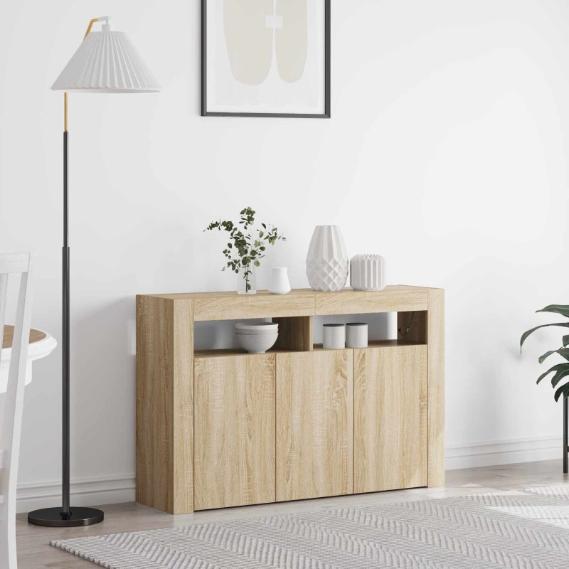vidaXL Πλαϊνό γραφείο Δρύς Sonoma 116 x 30 x 75 εκ. Επεξεργασμένο Ξύλο