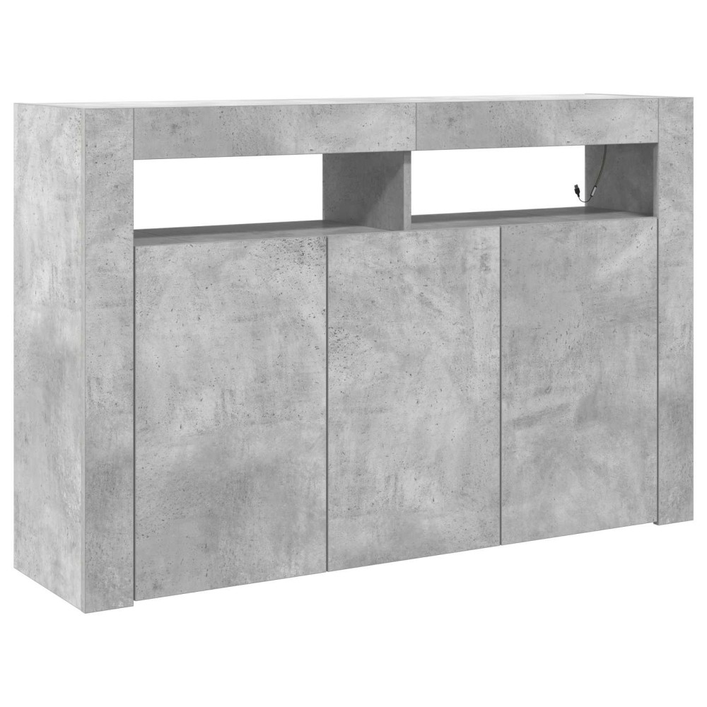 vidaXL Πλαϊνό γραφείο Σκυρόδεμα Γκρι 116 x 30 x 75 εκ.