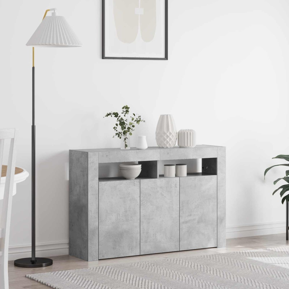 vidaXL Πλαϊνό γραφείο Σκυρόδεμα Γκρι 116 x 30 x 75 εκ.