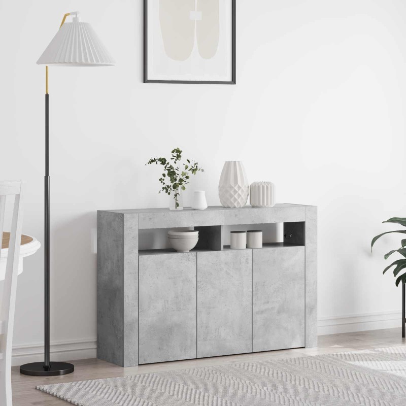 vidaXL Πλαϊνό γραφείο Σκυρόδεμα Γκρι 116 x 30 x 75 εκ.