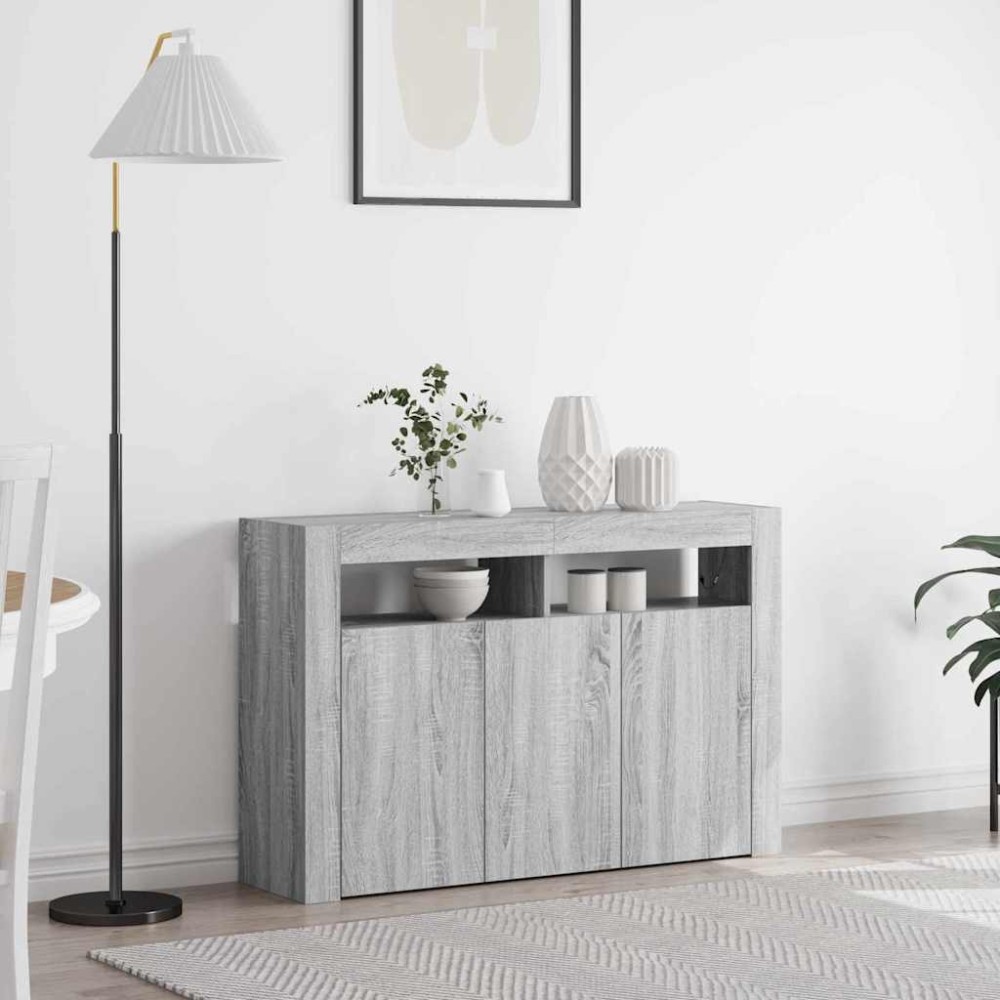 vidaXL Πλαϊνό γραφείο Γκρίζο Σονομα 116 x 30 x 75 εκ.