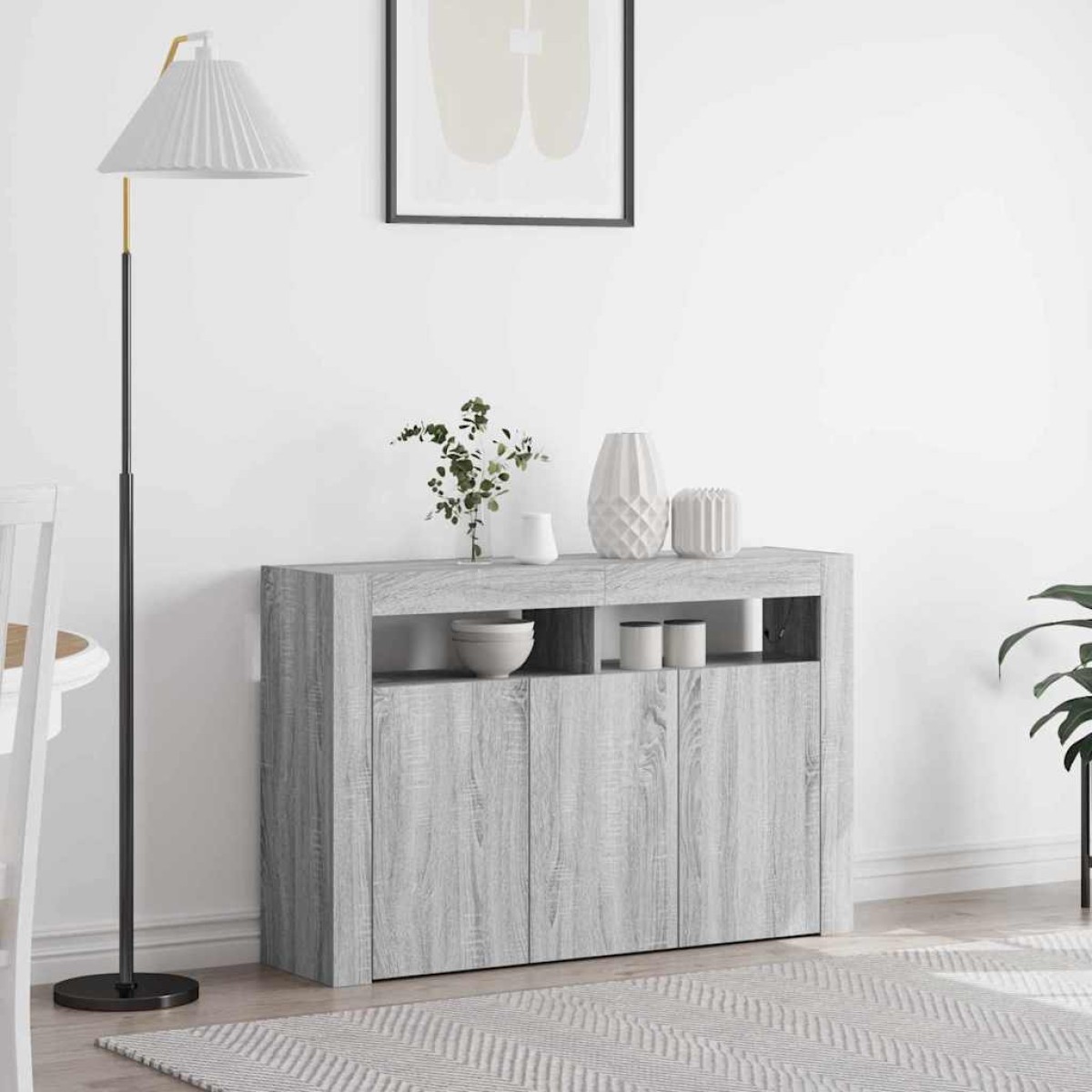 vidaXL Πλαϊνό γραφείο Γκρίζο Σονομα 116 x 30 x 75 εκ.