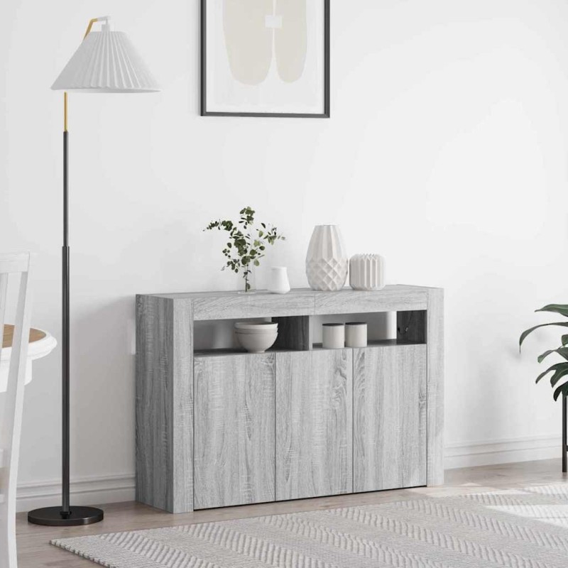 vidaXL Πλαϊνό γραφείο Γκρίζο Σονομα 116 x 30 x 75 εκ.