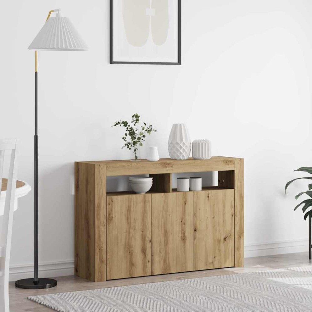 vidaXL Πλαϊνό γραφείο Artisan Oak 116 x 30 x 75 εκ. Επεξεργασμένο Ξύλο