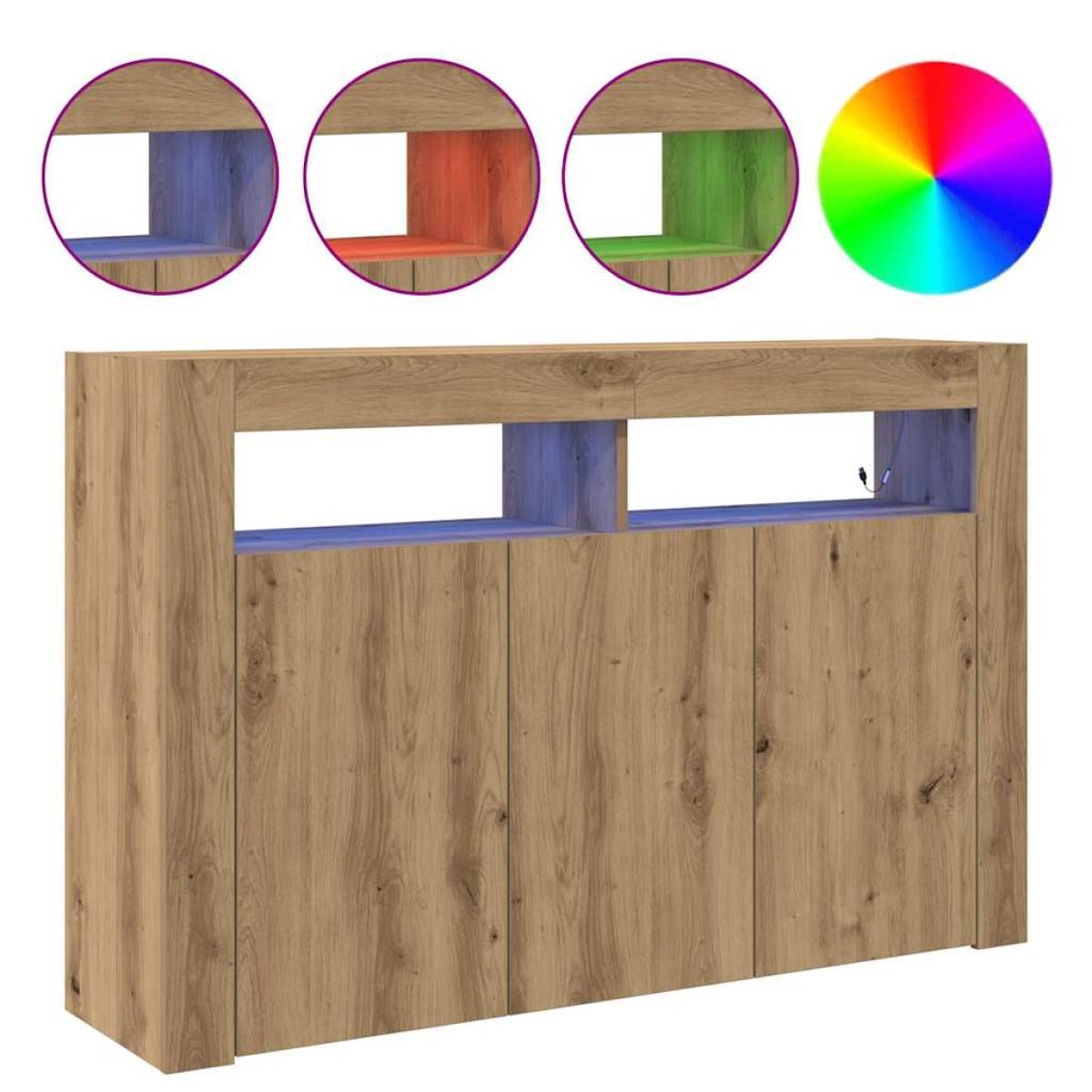vidaXL Πλαϊνό γραφείο Artisan Oak 116 x 30 x 75 εκ. Επεξεργασμένο Ξύλο