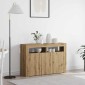 vidaXL Πλαϊνό γραφείο Artisan Oak 116 x 30 x 75 εκ. Επεξεργασμένο Ξύλο