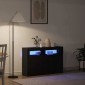 vidaXL Πλαϊνό γραφείο Μαύρη Οξυά 116 x 30 x 75 εκ. Επεξεργασμένο Ξύλο