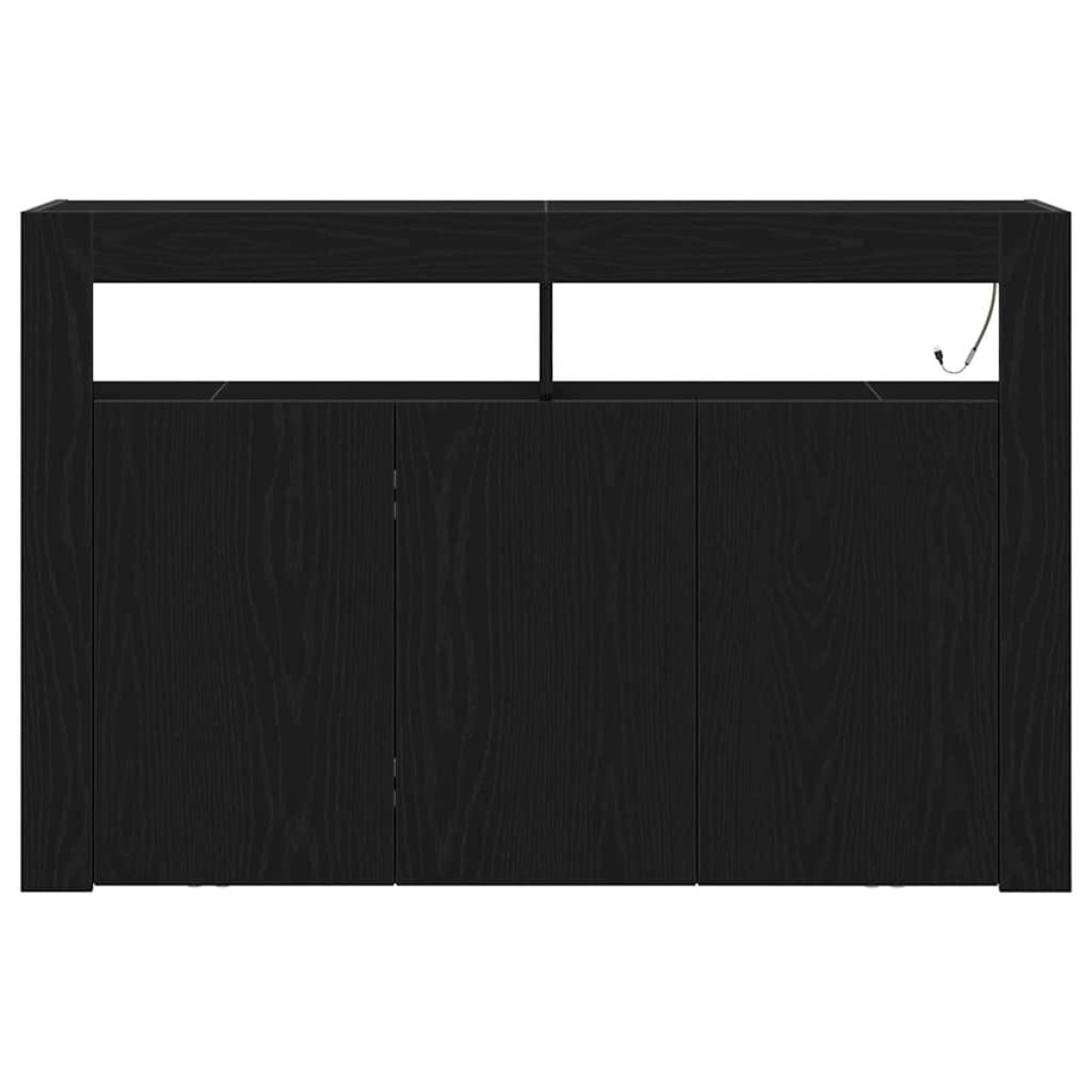 vidaXL Πλαϊνό γραφείο Μαύρη Οξυά 116 x 30 x 75 εκ. Επεξεργασμένο Ξύλο