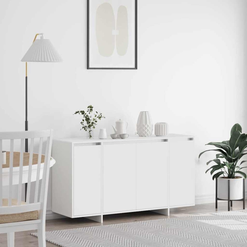 vidaXL Πλαϊνό γραφείο Λευκό 135 x 41 x 75 εκ Επεξεργασμένο Ξύλο