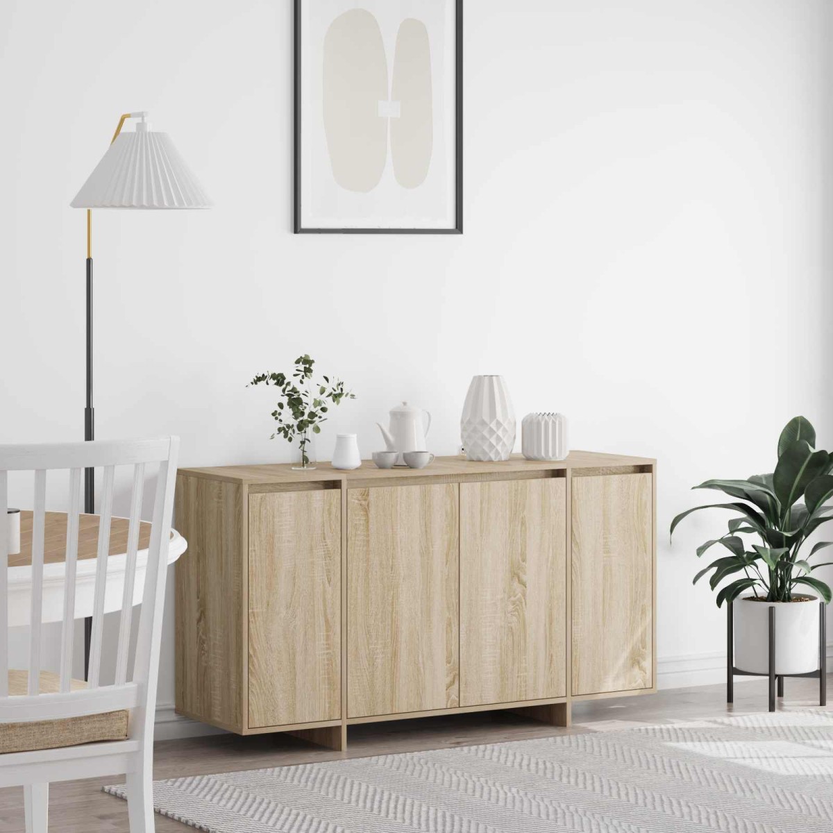 vidaXL Πλαϊνό γραφείο Δρύς Sonoma 135 x 41 x 75 εκ Επεξεργασμένο Ξύλο