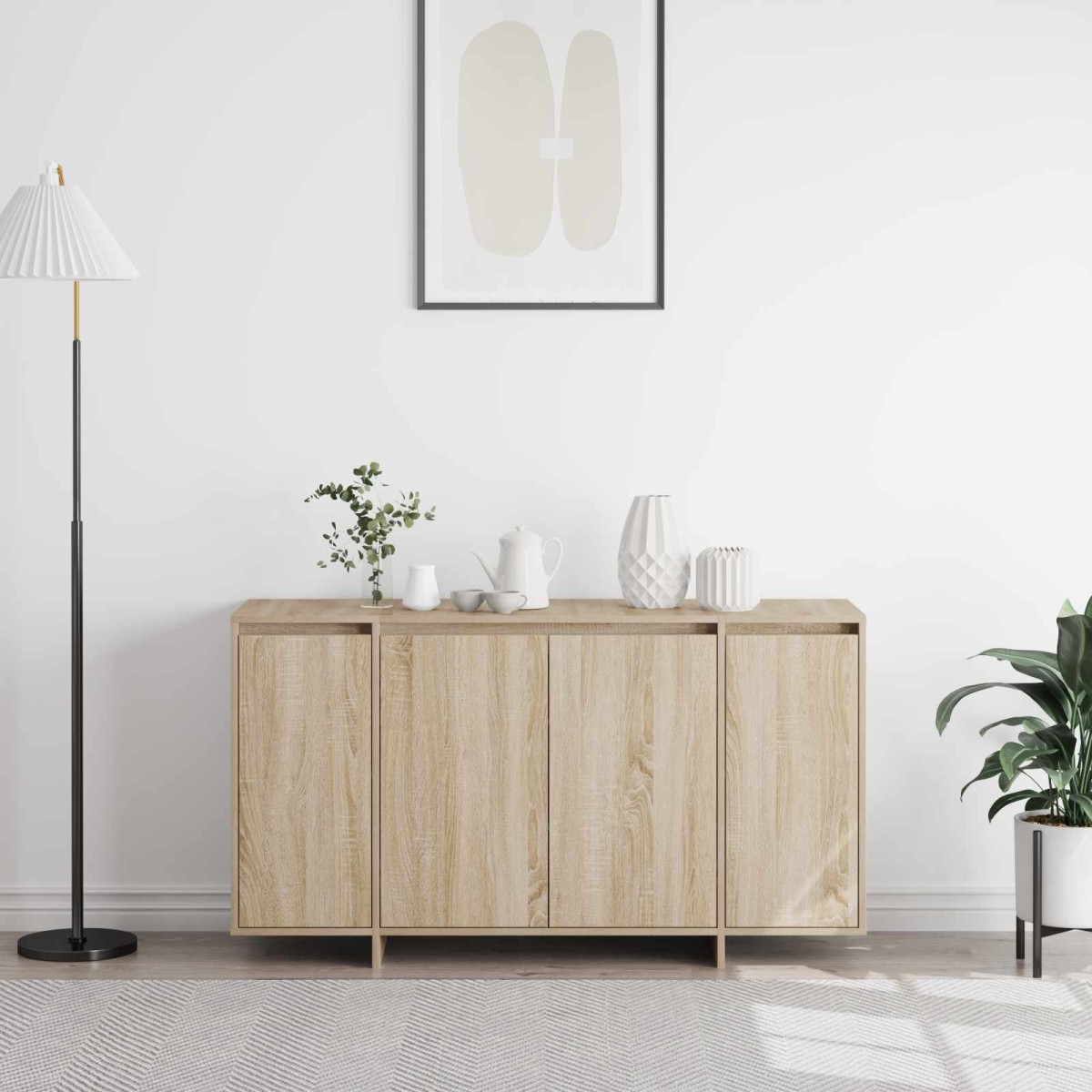 vidaXL Πλαϊνό γραφείο Δρύς Sonoma 135 x 41 x 75 εκ Επεξεργασμένο Ξύλο