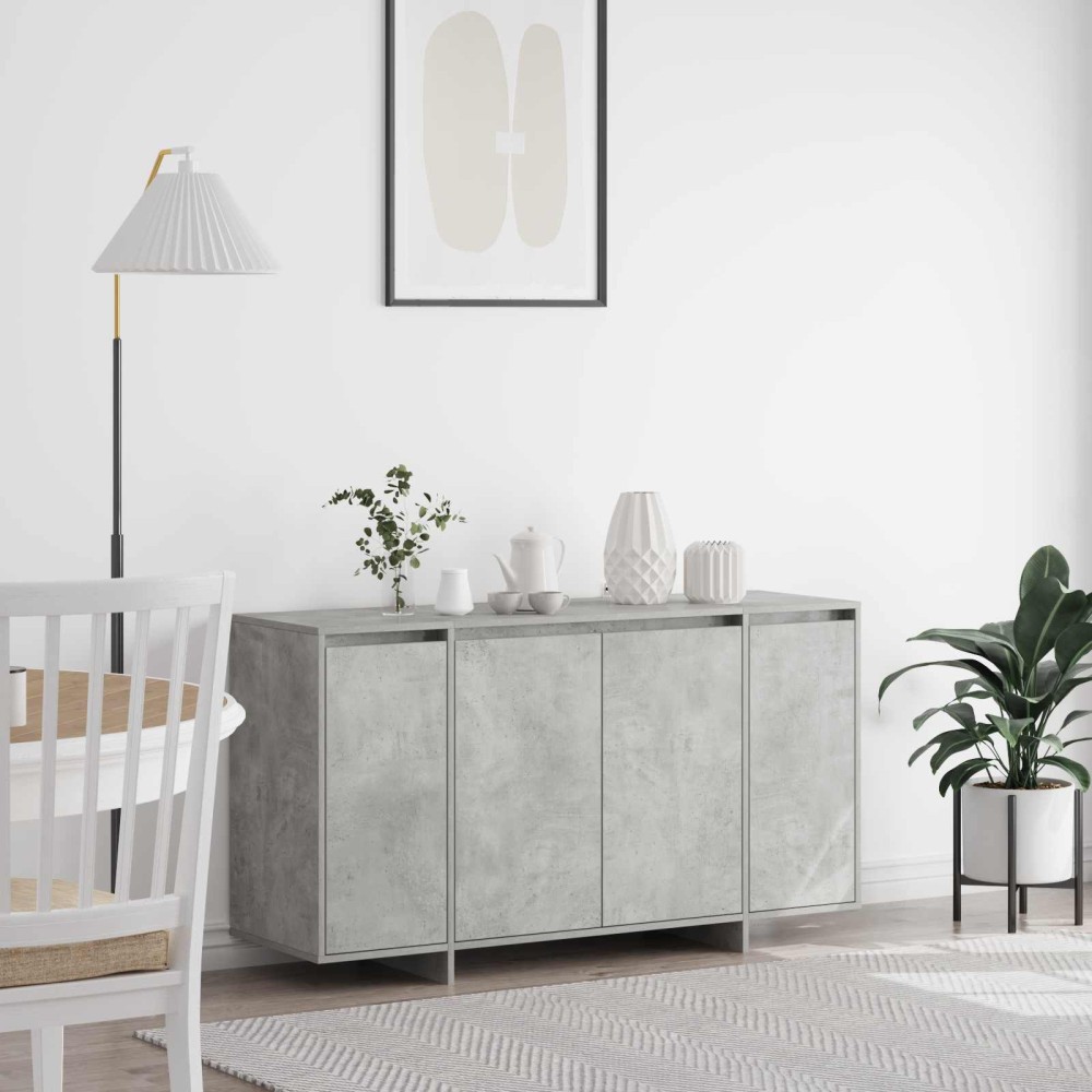 vidaXL Πλαϊνό γραφείο Σκυρόδεμα Γκρι 135 x 41 x 75 εκ