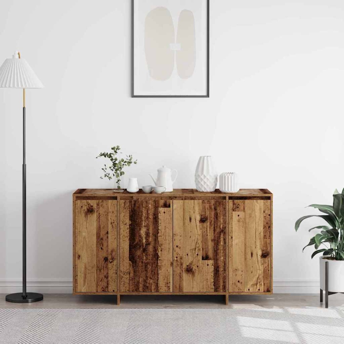 vidaXL Πλαϊνό γραφείο Παλιό ξύλο 135 x 41 x 75 εκ Επεξεργασμένο Ξύλο