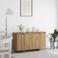vidaXL Πλαϊνό γραφείο Artisan Oak 135 x 41 x 75 εκ Επεξεργασμένο Ξύλο