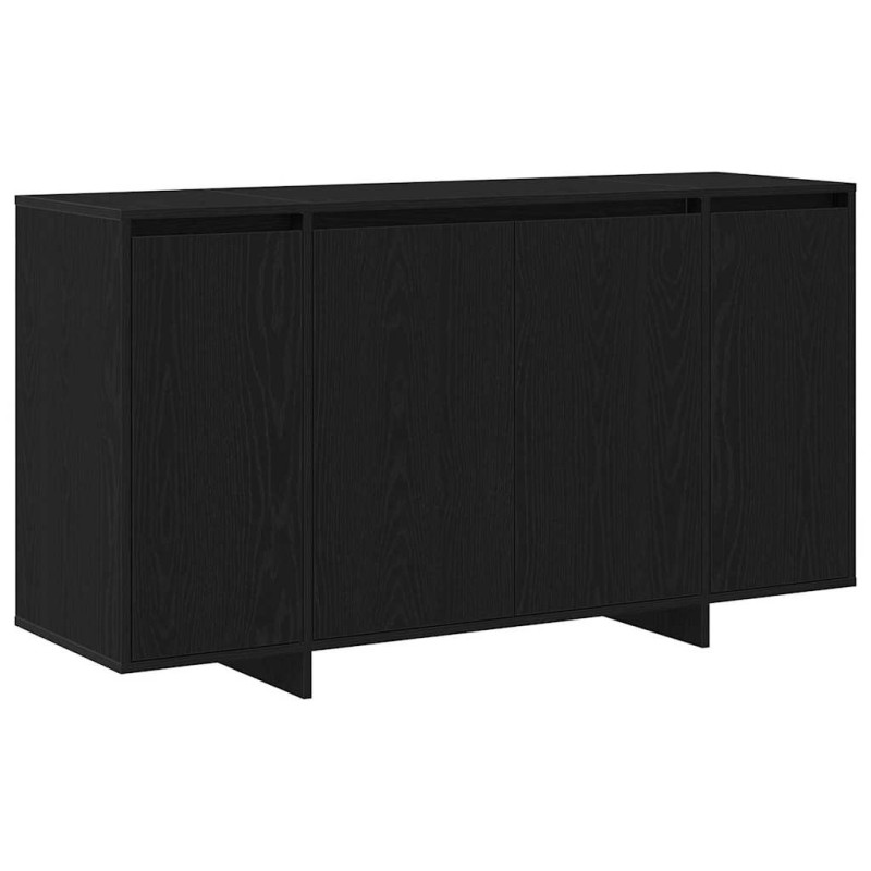 vidaXL Πλαϊνό γραφείο Μαύρη Οξυά 135 x 41 x 75 εκ Επεξεργασμένο Ξύλο
