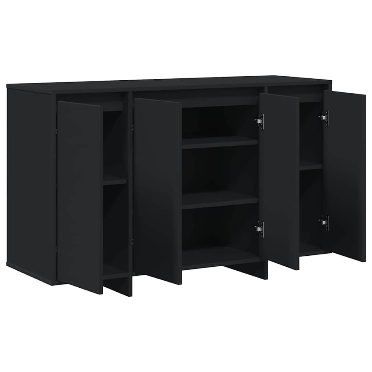 vidaXL Πλαϊνό γραφείο Μαύρο 120 x 41 x 75 εκ. Επεξεργασμένο Ξύλο