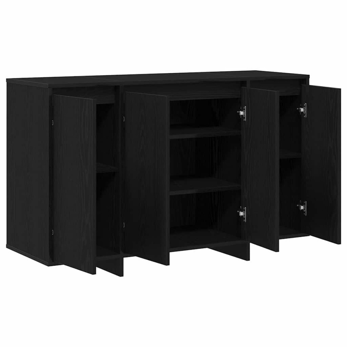 vidaXL Πλαϊνό γραφείο Μαύρη Οξυά 120 x 41 x 75 εκ. Επεξεργασμένο Ξύλο
