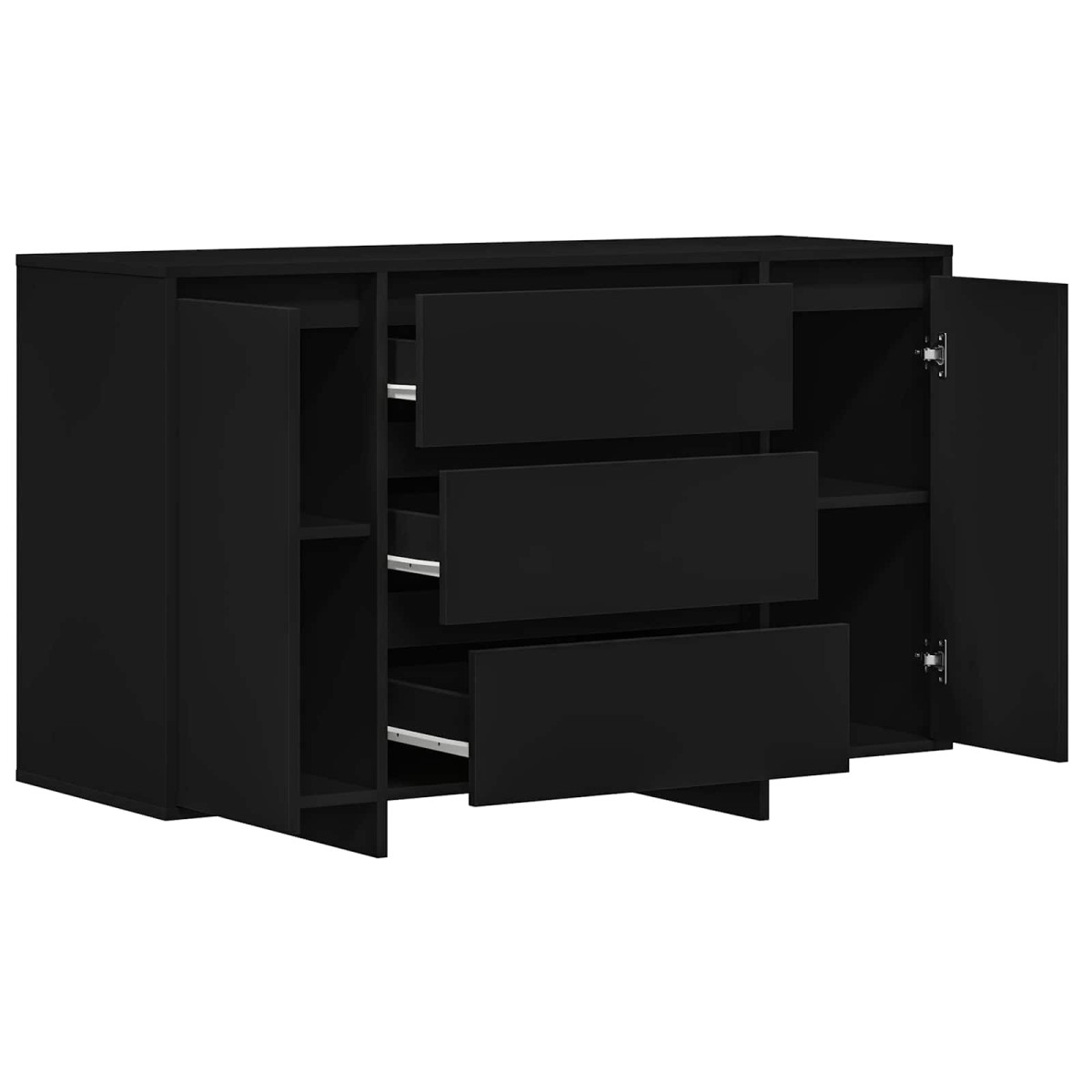 vidaXL Πλαϊνό γραφείο Μαύρο 120 x 41 x 75 εκ. Επεξεργασμένο Ξύλο