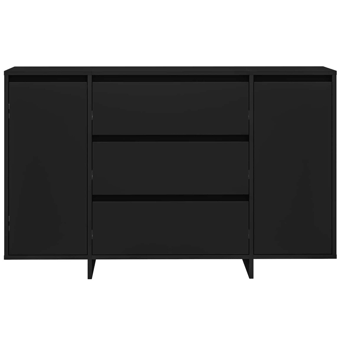 vidaXL Πλαϊνό γραφείο Μαύρο 120 x 41 x 75 εκ. Επεξεργασμένο Ξύλο