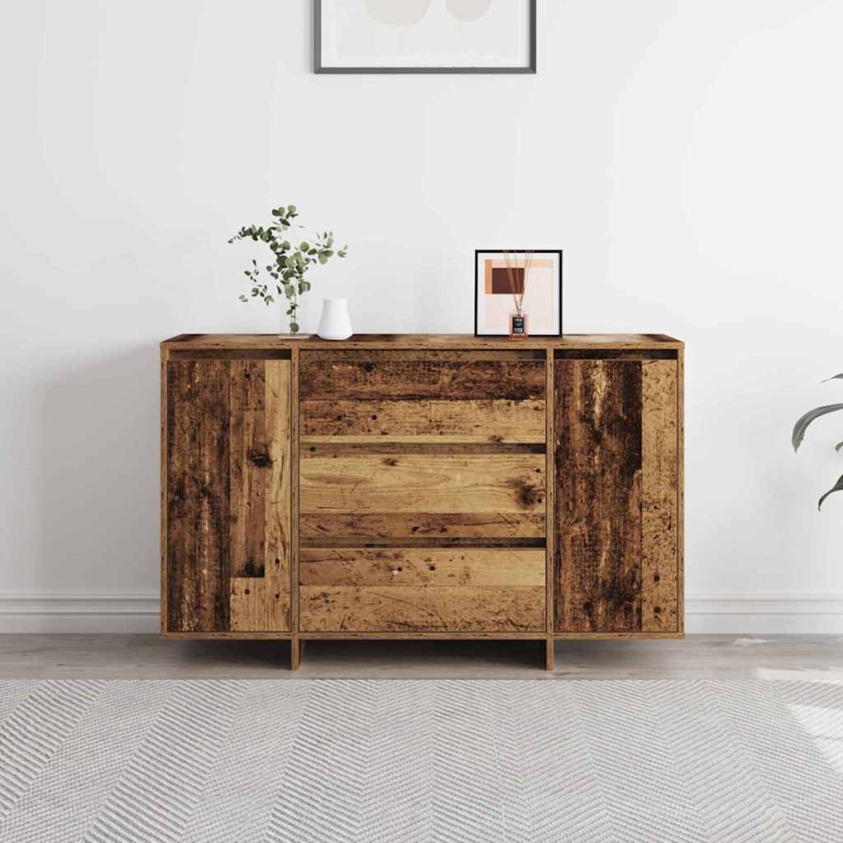 vidaXL Πλαϊνό γραφείο Παλιό ξύλο 120 x 41 x 75 εκ. Επεξεργασμένο Ξύλο