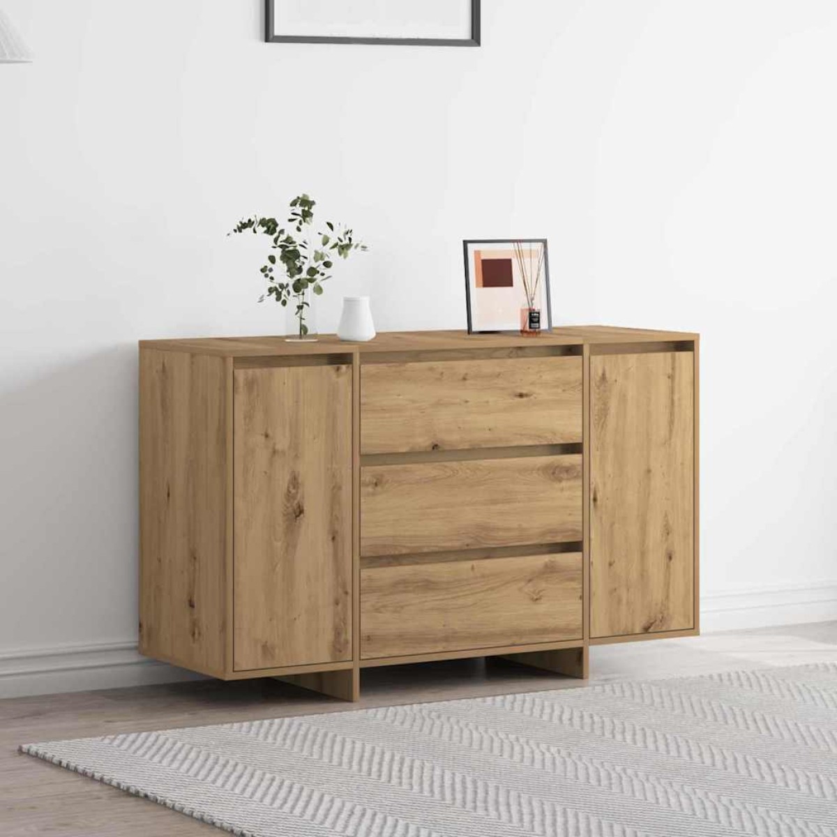 vidaXL Πλαϊνό γραφείο Artisan Oak 120 x 41 x 75 εκ. Επεξεργασμένο Ξύλο