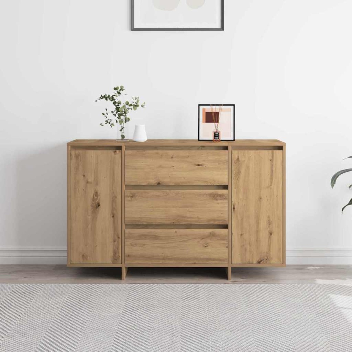 vidaXL Πλαϊνό γραφείο Artisan Oak 120 x 41 x 75 εκ. Επεξεργασμένο Ξύλο