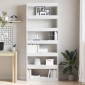 vidaXL Βιβλιοθήκη 6 επιπέδων 80 x 30 x 198 εκ Επεξεργασμένο Ξύλο Λευκό
