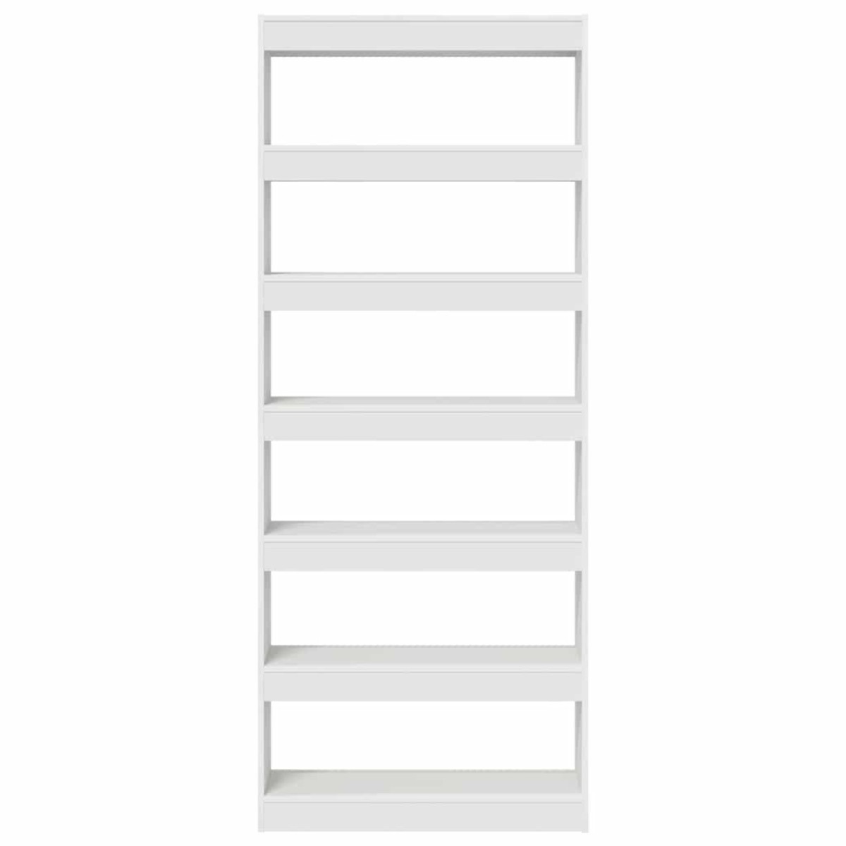 vidaXL Βιβλιοθήκη 6 επιπέδων 80 x 30 x 198 εκ Επεξεργασμένο Ξύλο Λευκό